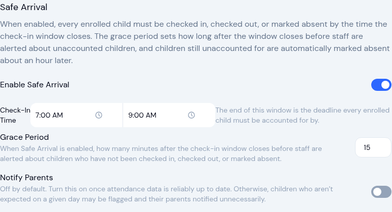 Safe arrival: accounting for every child
