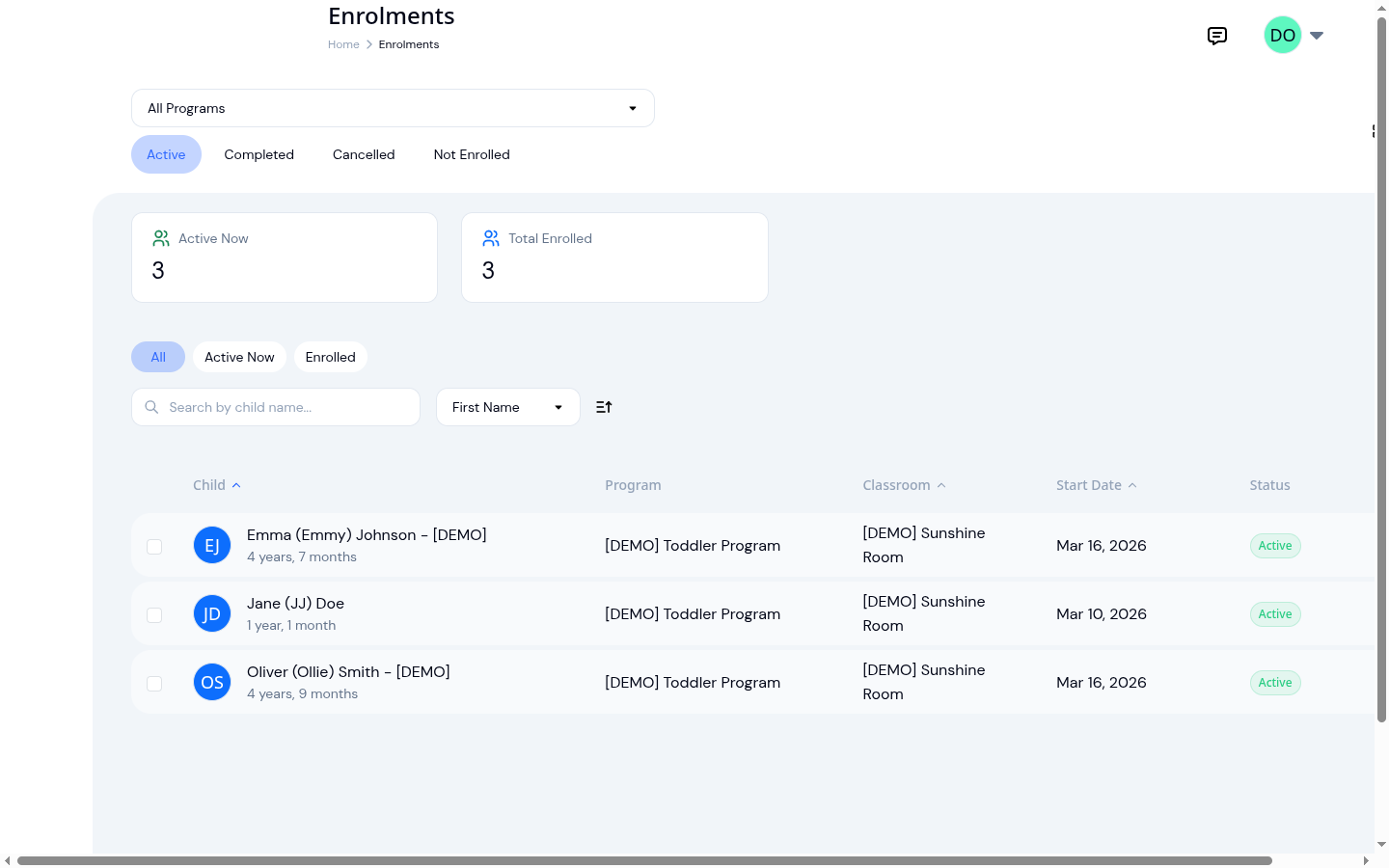 KidzLog Dashboard